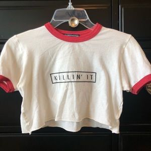 brandy melville cropped tee